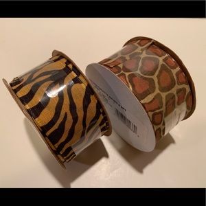 NWT SPOOLS OF ANIMAL PRINT RIBBON.